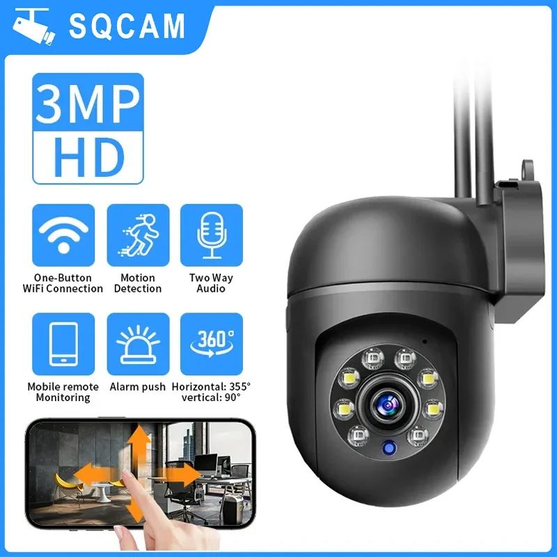 Wifi Bewakingscamera Beveiliging 1080P Wifi Camera Auto Tracking Waterdicht Voor Thuis Outdoor Wifi Camera Draadloos