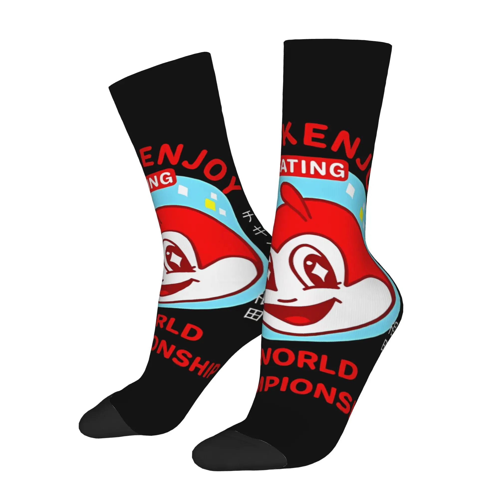 

Funny Sock J-Jollibee JOLLIBEE CHICKENJOY EATING WORLD CHAMPIONSHIP Hip Hop Quality Pattern Printed Men Socks Casual Men's Socks