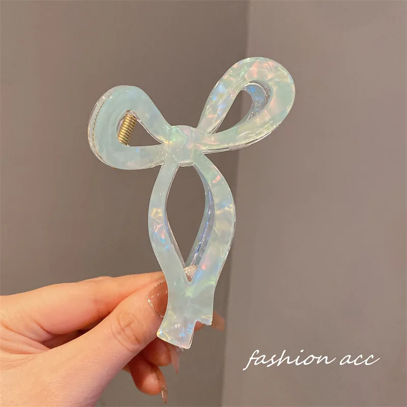 New Women Mermaid Bow Large Hair Claw Clip Girls Ponytail Hair Claws Bath Clip Fashion Hair bows Gift Headwear  Accessories