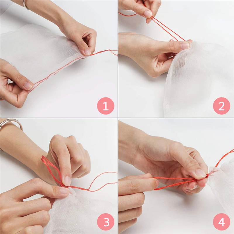 50Pcs Garden Netting Bags Vegetable Grapes Apples Fruit Protection Bag Agricultural Pest Control Anti-Bird Mesh Grape Bags