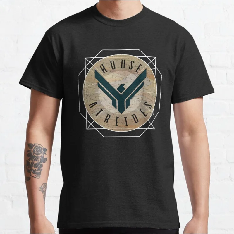 Vintage House Atreides Retro scifi Dune Sand sandworm Gift t shirt for man Large size Tops 100% cotton printed Clothes S-6XL