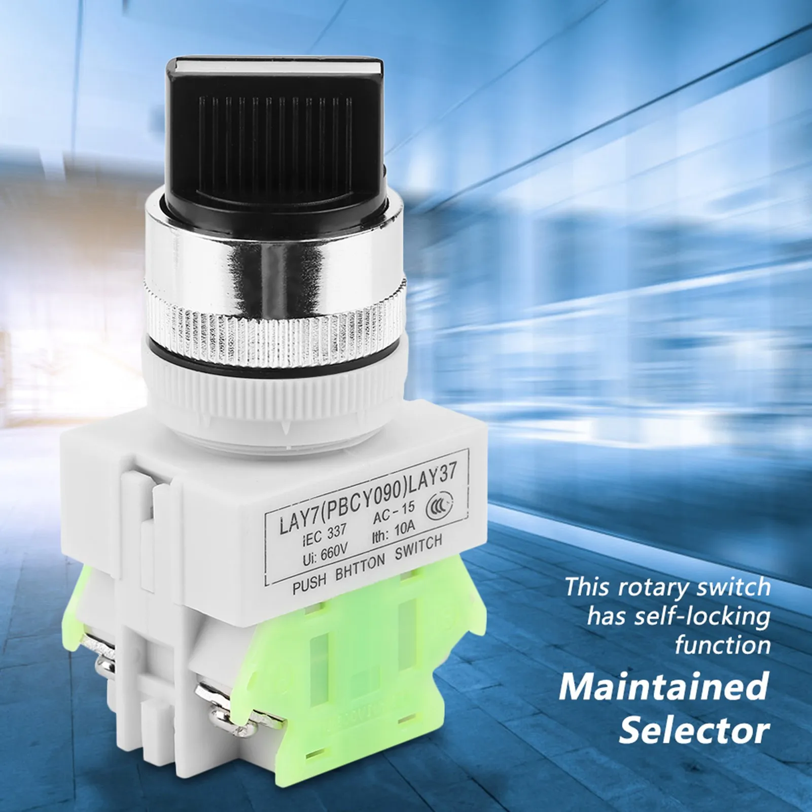 

Трехпозиционный селекторный переключатель с фиксацией LAY37-20X/31, самоблокирующийся, поворотный