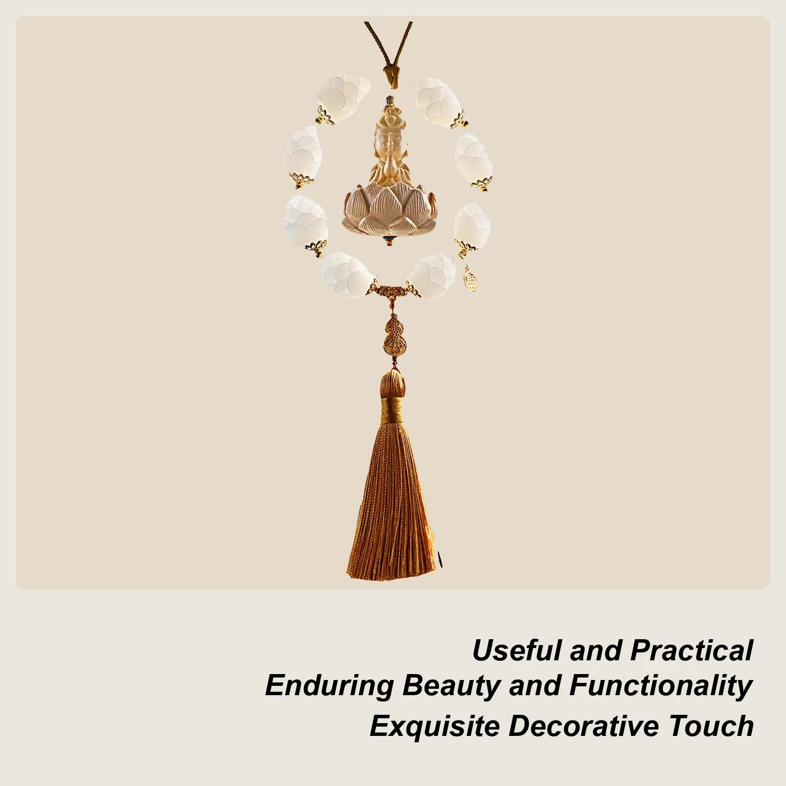 

Интерьер автомобиля, украшение Будды, декоративное зеркало заднего вида, подвесное эстетическое украшение Будды для грузовика, автофургона, минивэна, пикап