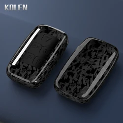ABS Carbon Fiber Car Key Case Cover For Land Rover Range Rover Sport Evoque Freelander Velar Discovery 4 Jaguar XE XJ XF Guitar