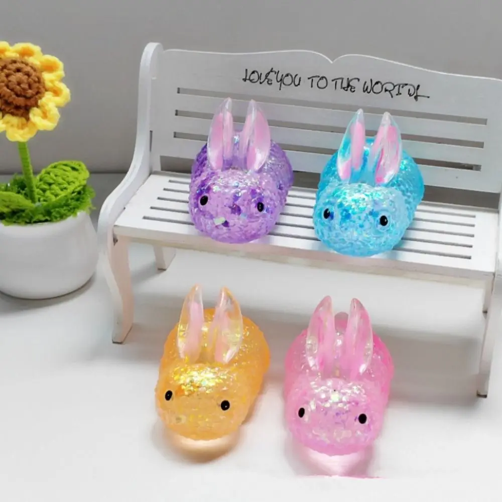 Creative Soft TPR Maltose Pinch Sequins Hedgehog Squeezing Colored Rabbit Elastic Super Soft Slow Rebound Xmas Gift