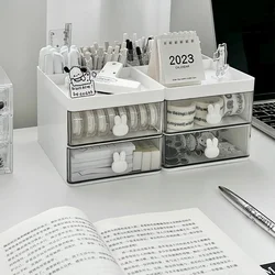 Desktop Storage Box Organizer Drawer Type Transparent Acrylic Desk Stationery Hand Account Storage Rack Desk Simple Pen Holder