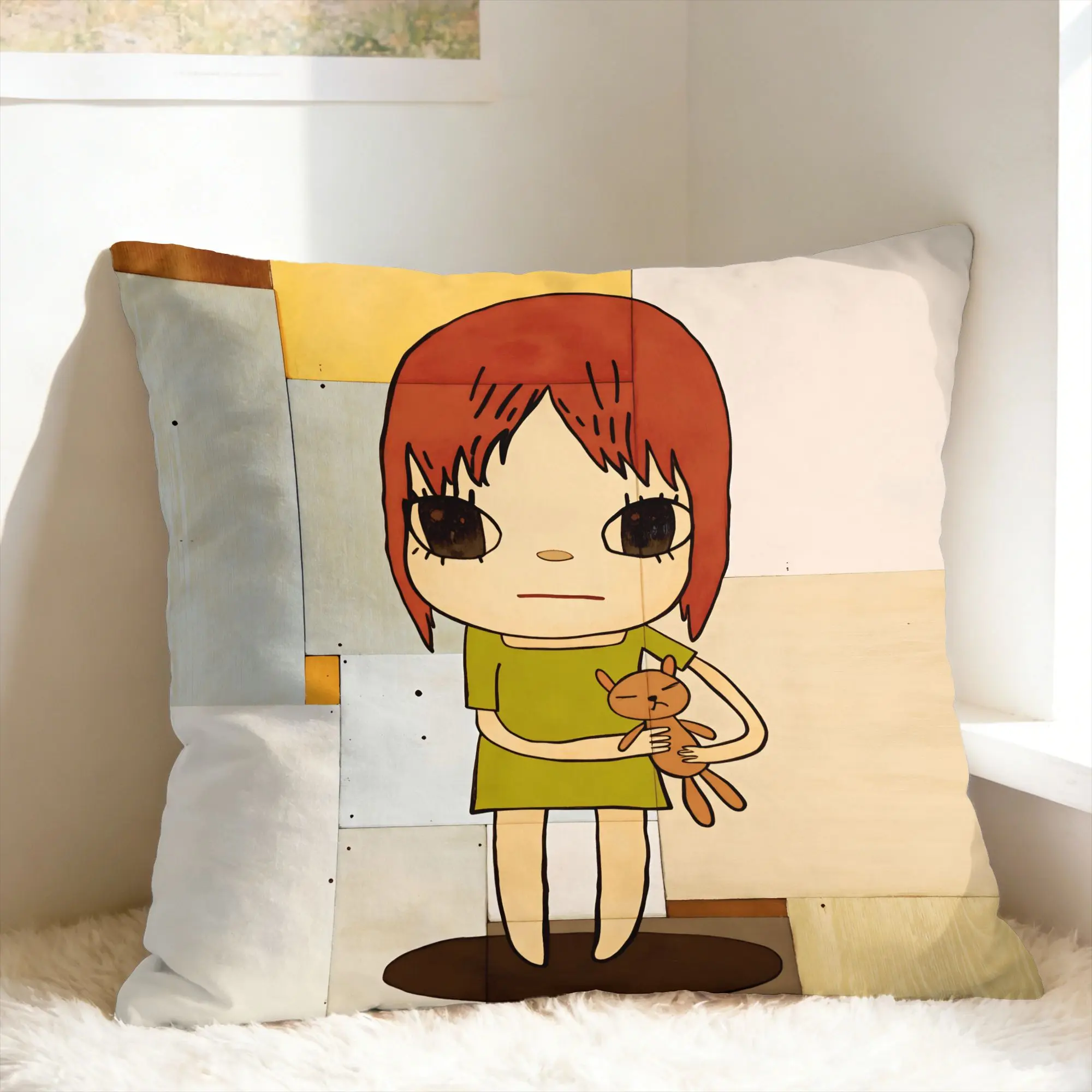Pillow Cover Y-Yoshitomo Nara  Cute Funny Pillow Case For Sofa Home Decor Pillowcases