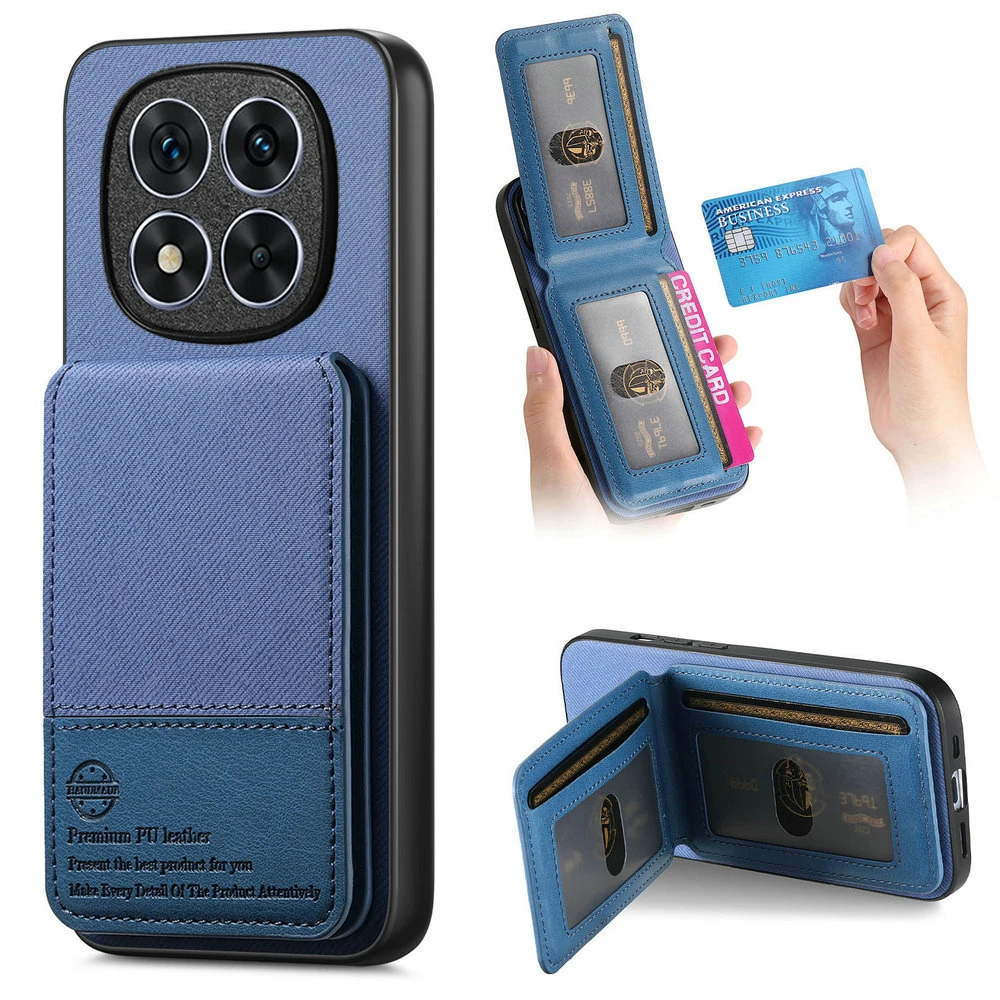 Für Redmi Note 14 Pro 4G 5G 2025 Luxus Fall Leder Karte Tasche Zurück Panel Xiaomi Redmi Hinweis 15 Pro plus 14C 15C RFID Flip-Cover