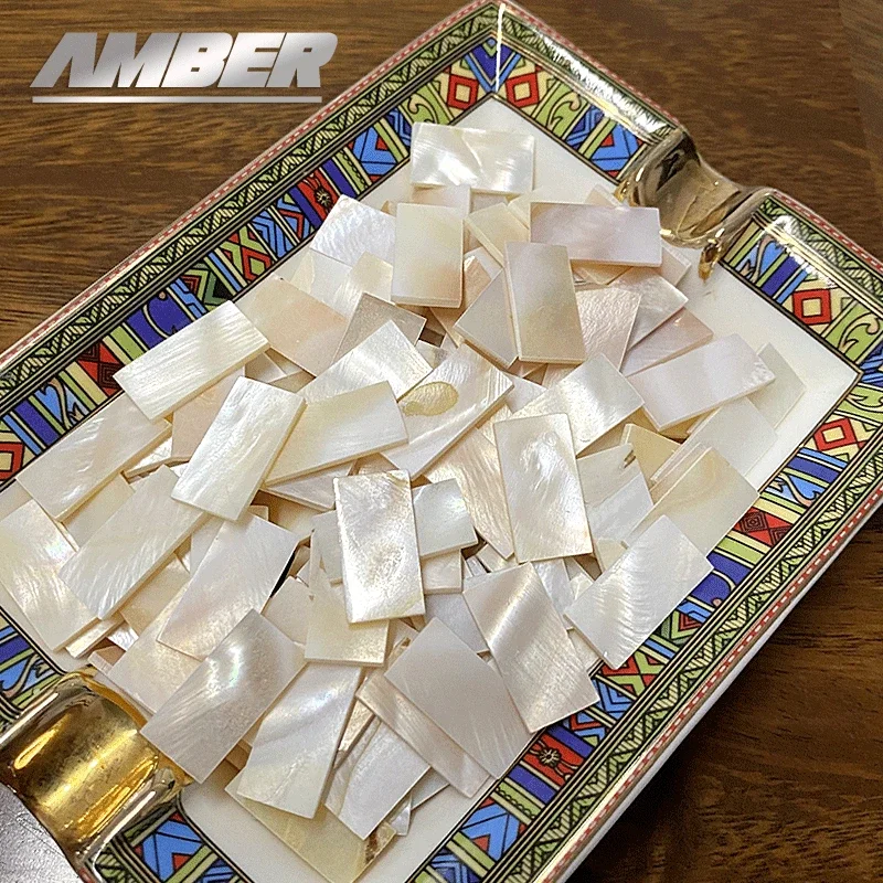 50pc rectangle Mother of Pearl Mosaic Tiles Natural Shell Square Mosaic Pieces for Home Decoration Crafts hobbies arte