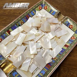 50pc rectangle Mother of Pearl Mosaic Tiles Natural Shell Square Mosaic Pieces for Home Decoration Crafts hobbies arte