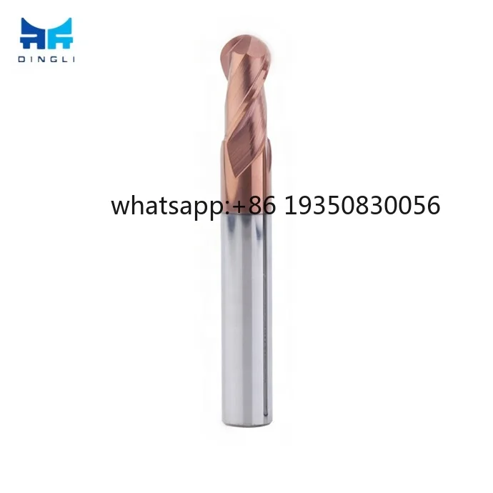 

DLCC 2 Flutes Ball Nose End Mill Milling Cutter Carbide Flat End Mill Cutters for CNC Router