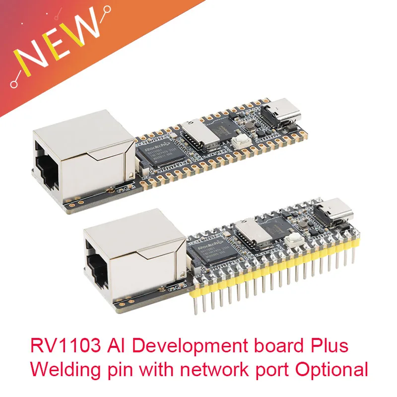 Luckfox Pico Plus,RV1103 Linux Micro Development Board,Integrates ARM Cortex-A7/RISC-V MCU/NPU/ISP Processors,With Ethernet Port