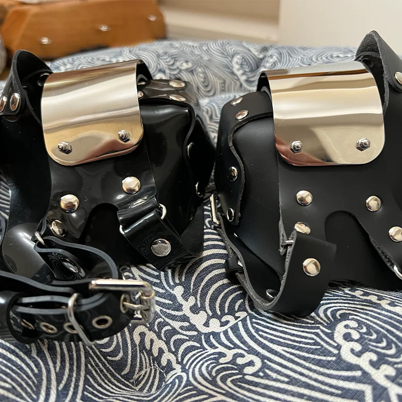 BDSM Dog Face Mask For Man And Woman PU Leather