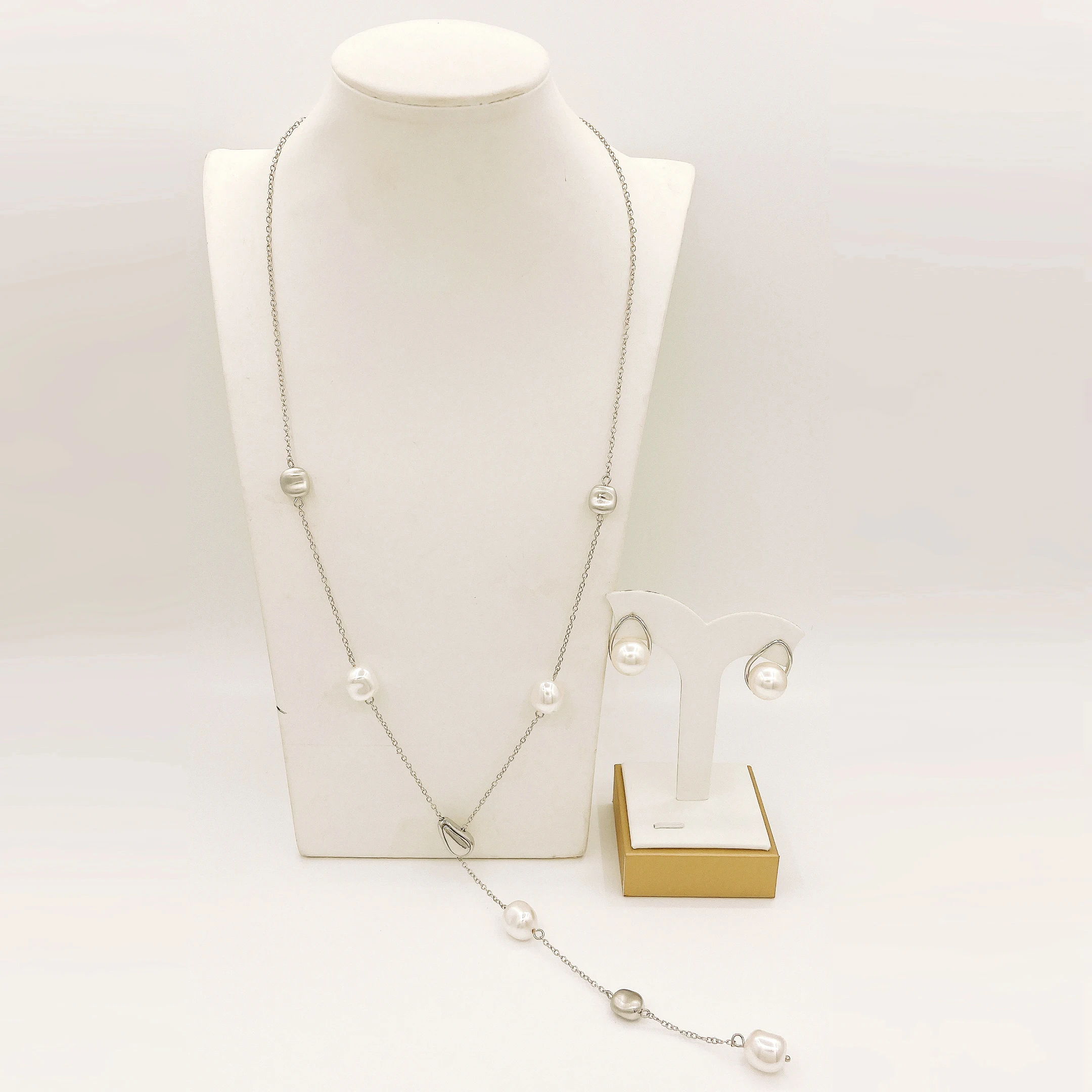 

Luxury Gold Plated Ladies Earring Necklace High Quality YULAILI 2025 New Arrivals Woman Long Chain Jewelry Set For Women Fashion