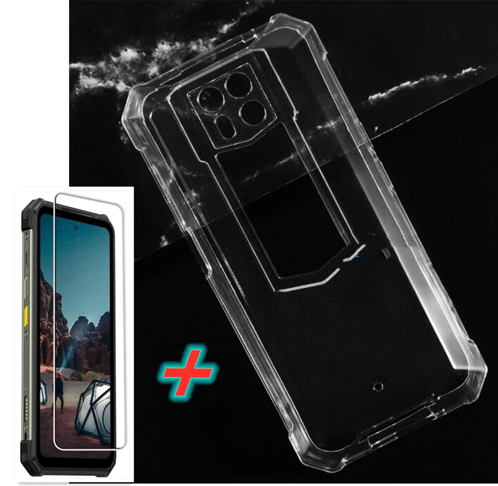 Soft TPU Transparent Phone Case For Ulefone Armor 24 Armor24 Silicone Caso Tempered Glass On Ulefone Armor 24 Screen Protector