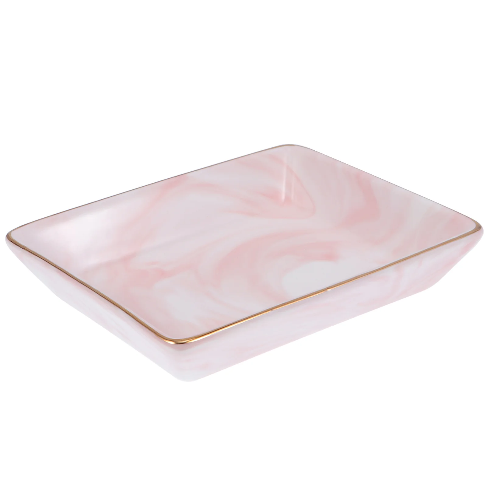 

Elegant Marbling Ceramic Storage Tray Rectangular Jewelry Display Plate Organizer for Rings Necklaces Bracelets Vanity