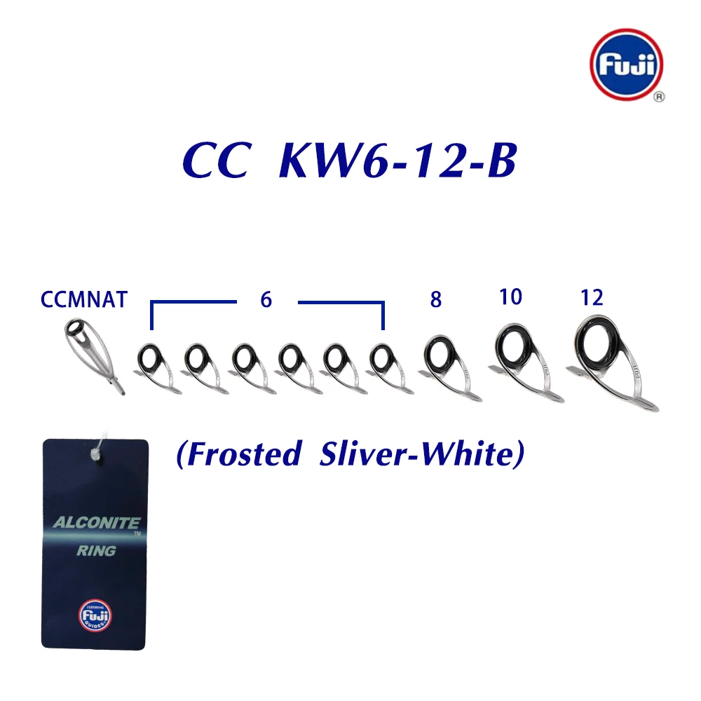 Original Fuji Guide Set KW6-12 A Ring Edelstahlrahmen für Spinn- und Wurfangelruten-Bauer Sportzubehör – Detail 3