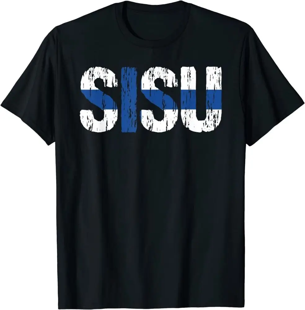 New Limited Funny Sisu Finnish Flag Finland Suomi Distressed Classic T-Shirt