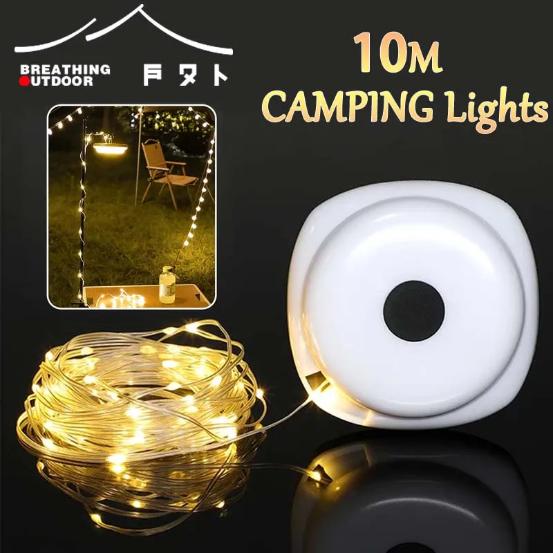 10M LED Atmosphere Strip Camping Light Outdoor Waterproof Tent Lighting Lamp Belt Ambience Decoration Outdoor LED Light