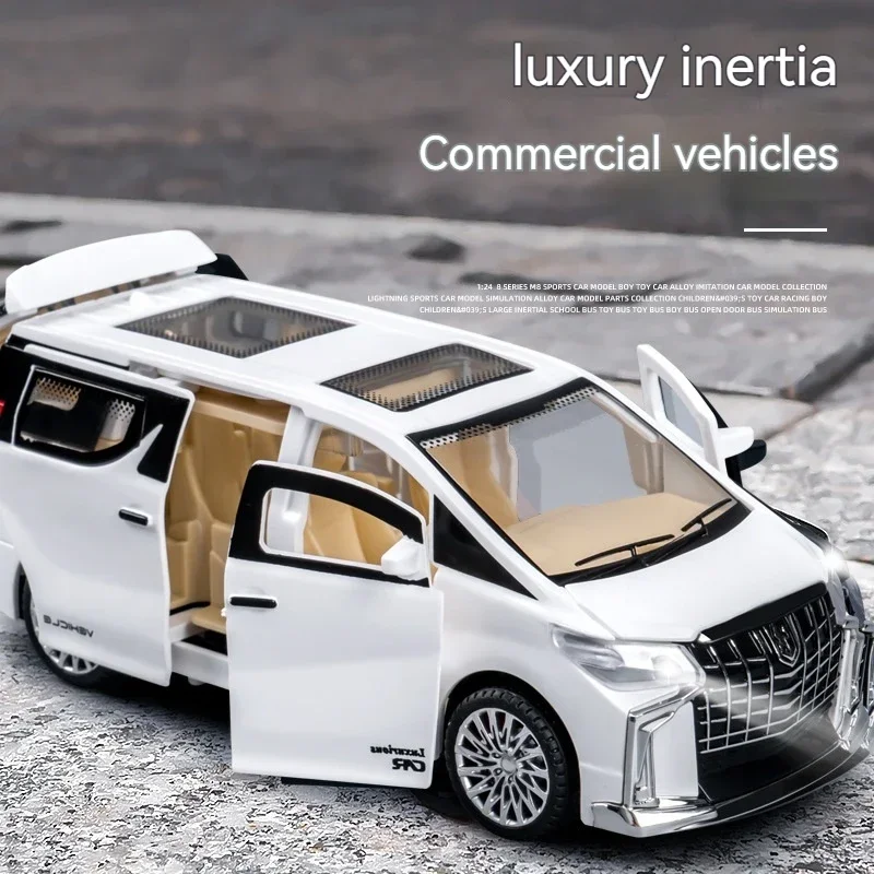 Simulation multifonctionnelle de luxe, modèle de Van d'affaires, jouet à inertie, son et lumière, voiture jouet pour enfants, cadeau d'anniversaire et de vacances