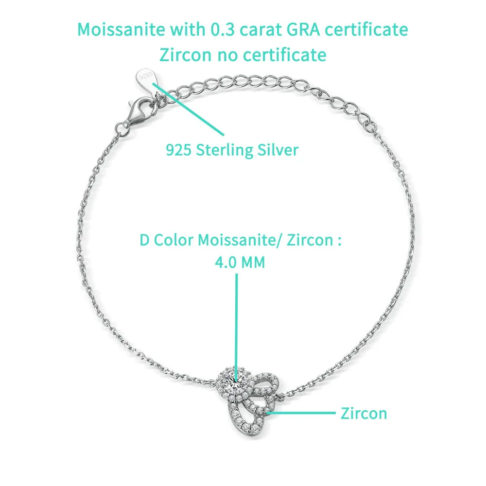 JH 1.2 قيراط 925 فضة مويسانيتي عباد الشمس سوار للنساء الزركون D VVS1 الفاخرة غرامة مجوهرات مختبر سوار من الأحجار الكريمة