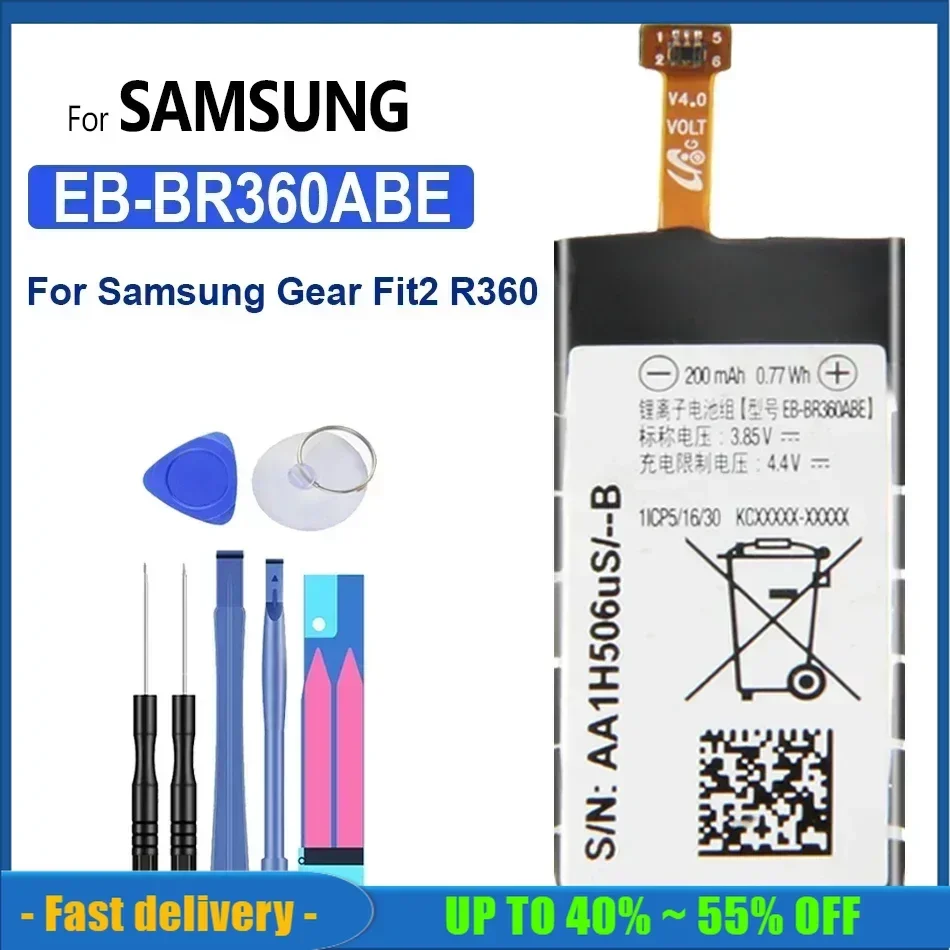 EB-BR365ABE Mobile Phone BatteryFor Samsung Gear Fit 2 Pro SM-R365 EB-BR360ABE SM-R360 SCH-R360 Smartphone Batteries