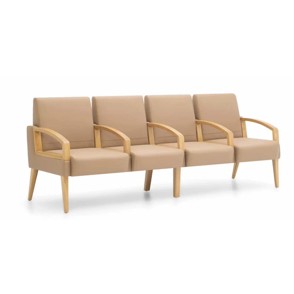 Custom Hospital Reception Waiting Room Chairs 4 Seater Medical Waiting Chair Set For Mall Hotel Use Fabric Contemporary Design