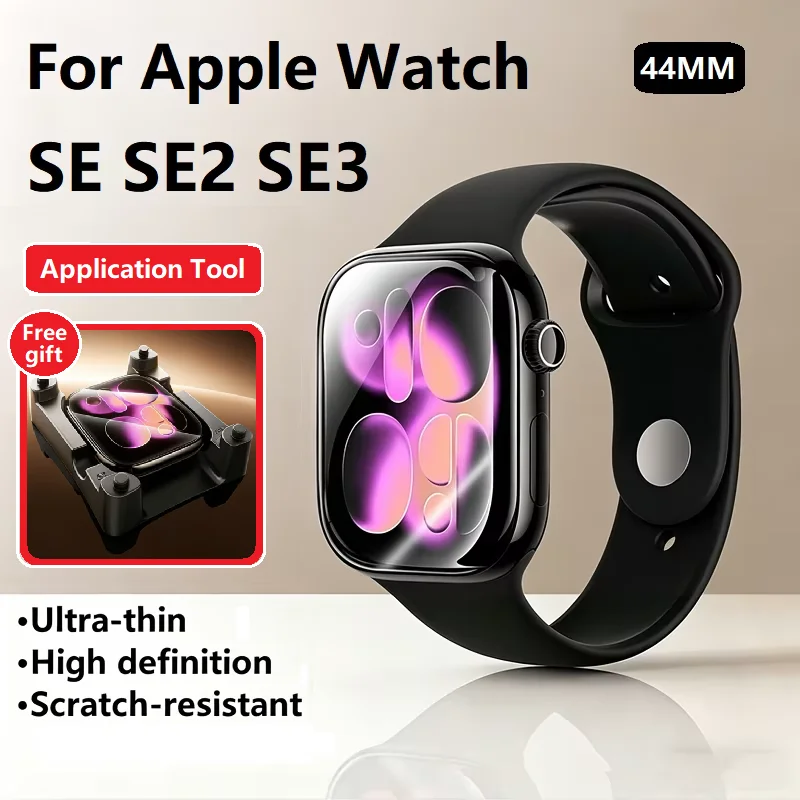 SAMZHE Displayschutzfolie für Apple Watch Serie 11/10/9/8/7/6 SE/SE2/SE3 40–46 mm, vollständig abdeckender Schutz, weichere Schutzfolie
