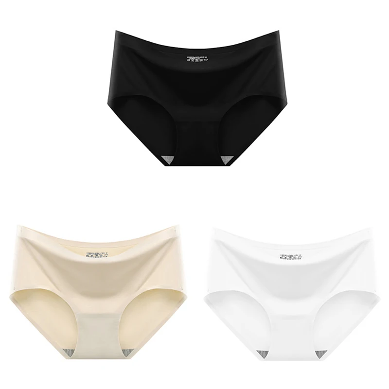 3pcs/Lots Ice Silk Seamless Panties Breathable Maternity Underwear Briefs Low Waist Female Solid Panty Women Intimates Pregnancy