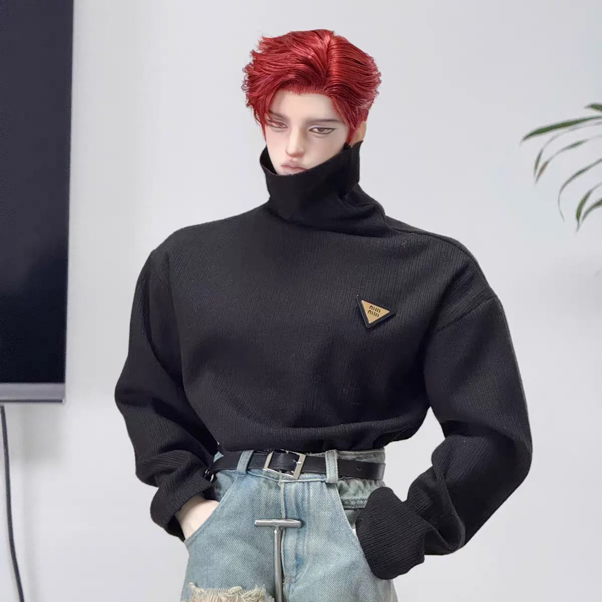 

Одежда для куклы BJD подходит для 75, размер дяди, базовая рубашка с высоким воротником, свободное нижнее пальто, 4 цвета, повседневная одежда, мужской стиль