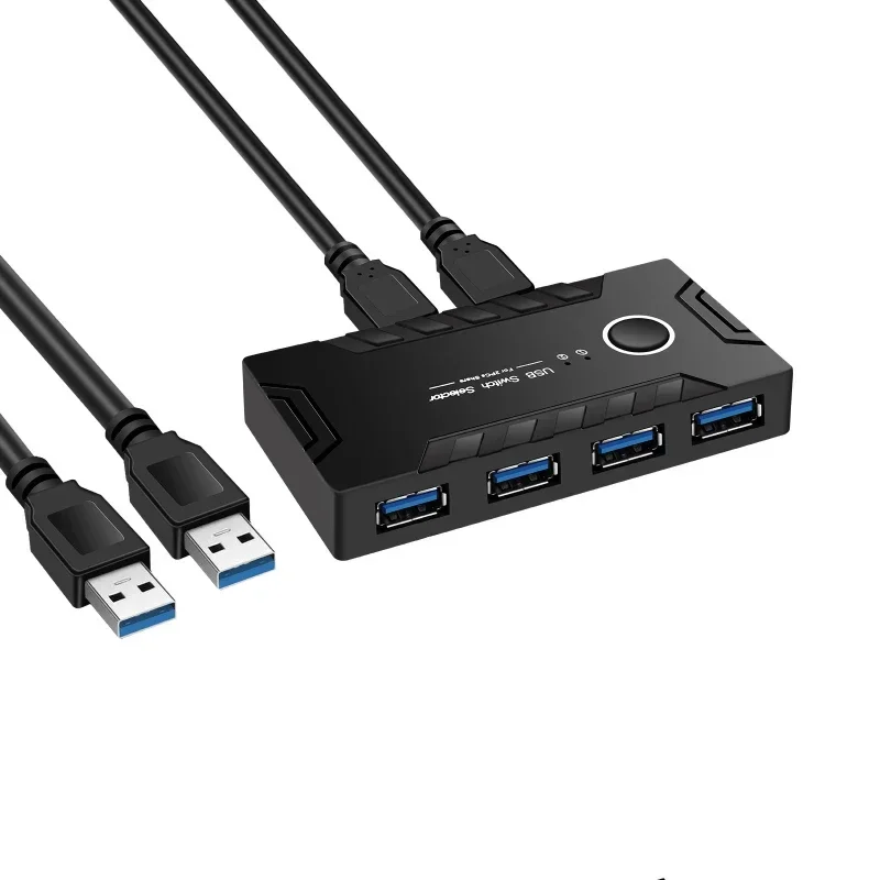 USB KVM Switch USB 3.0 2.0 Switcher KVM Switch for Windows10 PC Keyboard Mouse Printer 2 PCs Sharing 4 Devices USB Switch