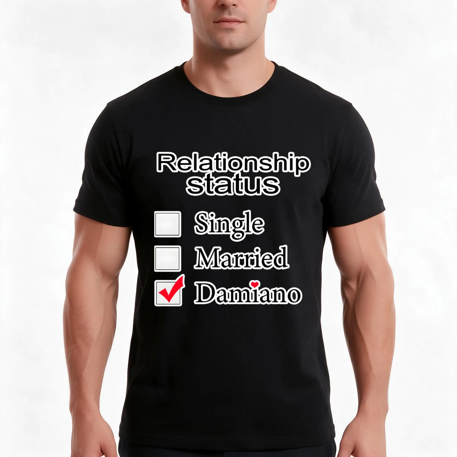 Relationship Status Damiano David Maneskin T-Shirt, Summer Casual Cotton Tee, Oversized Streetwear Tops, Vintage Graphic Print
