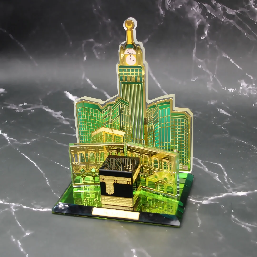 3D Embossed Clock Tower Kaaba Resin Clock, Fade-resistant, Complete Holiday Gift Sets for Physical Store Gifting