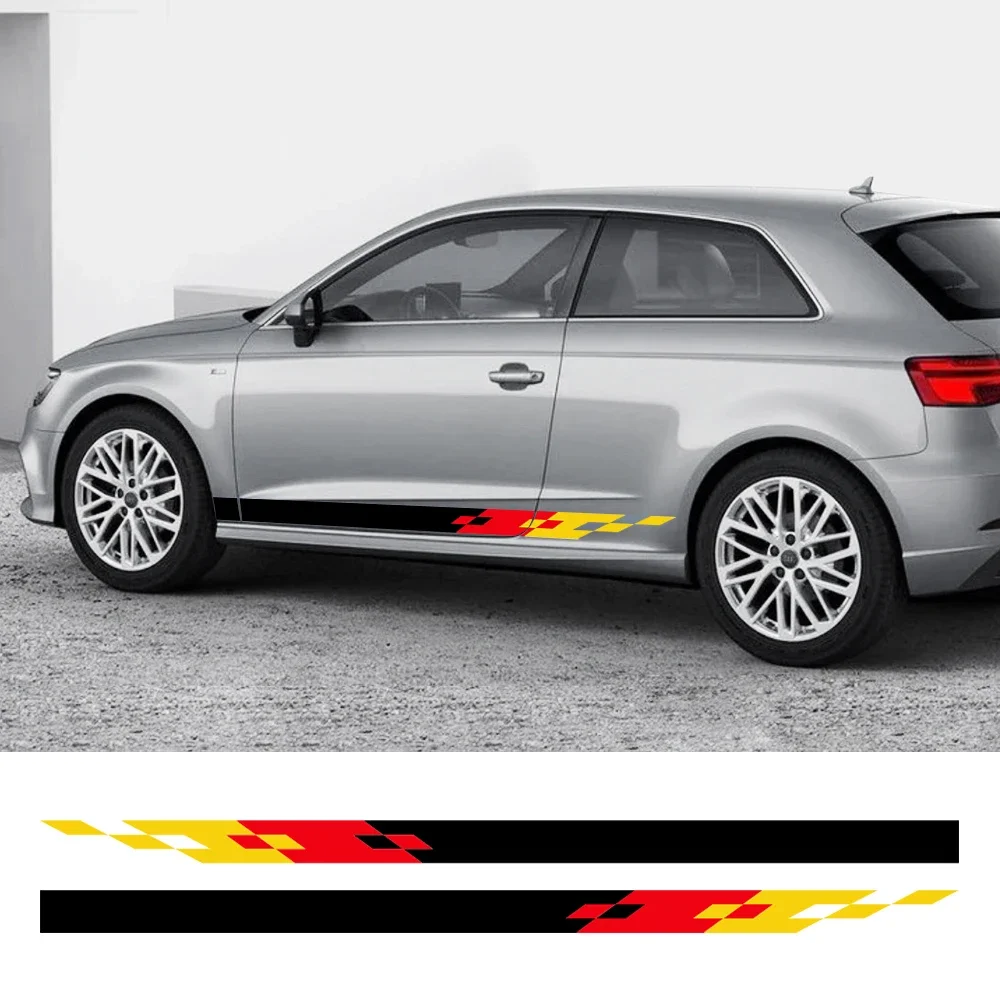 Car Stickers Side Door Vinyl Decals Auto Exterior Accessories For Audi A3 8V 8P Sedan 8Y 8L TFSI Sportback S3 Limousine TDI