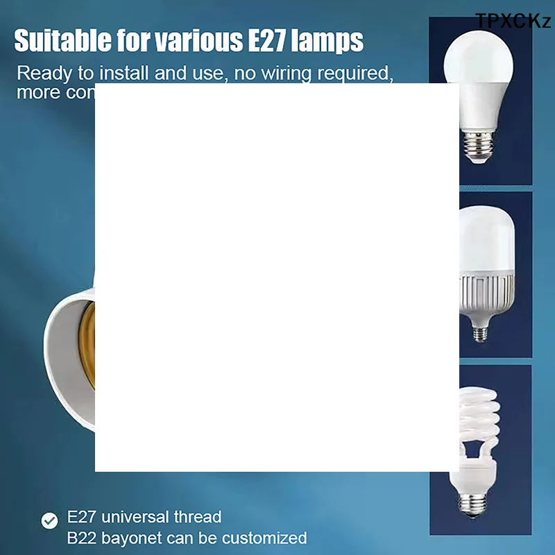 

1Pc Home Control Holder Voice Socket Light Work Adapter Offline Universal Head Lamp Night Intelligent E27 LED