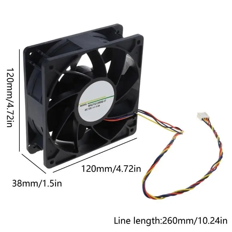 Y1UB Máy tính PC 120x120x25mm chính hãng dành cho Vỏ D3 Quạt làm mát 7500 vòng / phút Luồng khí cao