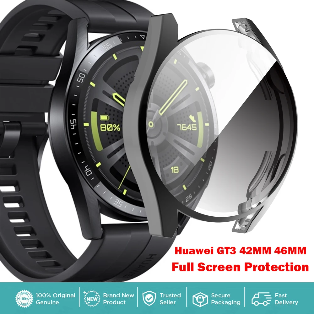 Screen Protective Case for Huawei Watch GT3 42mm 46mm Anticollision Full Screen Protection Smartwatch 42 mm 46 mm Accessories