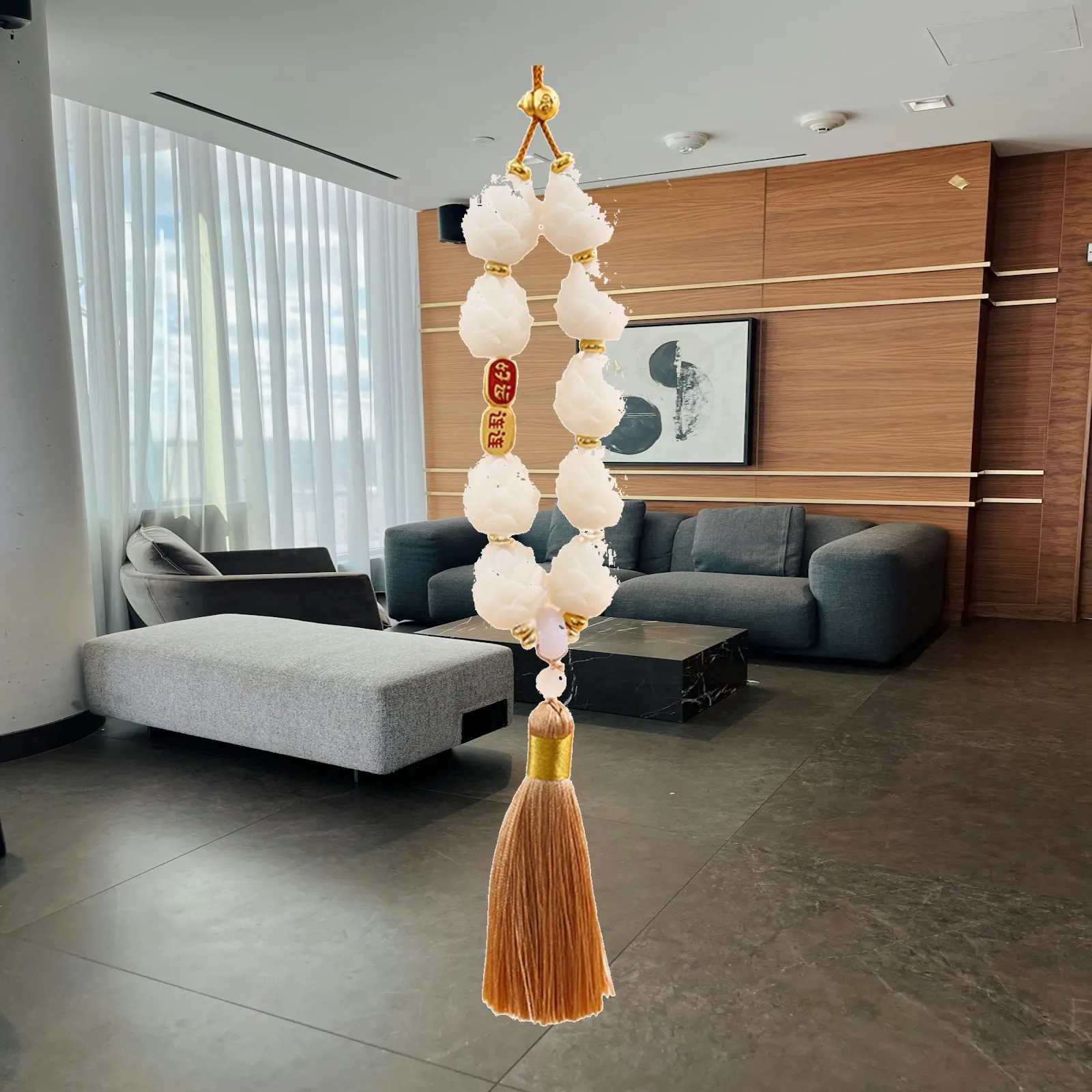 Rear View Mirror Hanging Accessories Car Hanging Ornament with Lotus beads Car