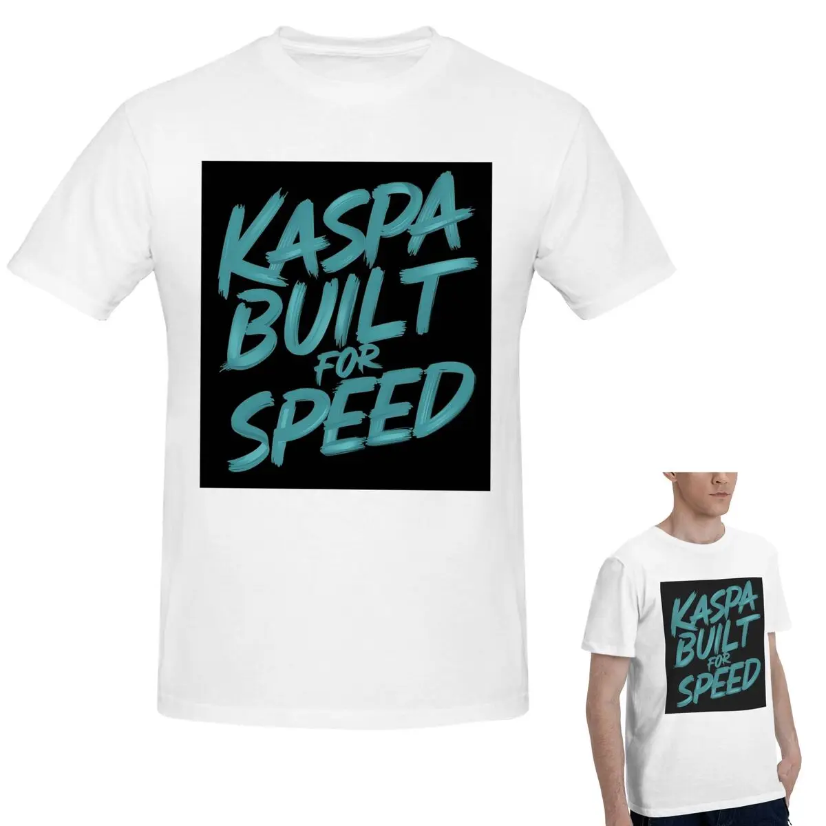 

100% хлопок Kaspa Blockchain Инновационная и безопасная футболка Мужская классическая футболка большого размера Мужская летняя рубашка с круглым вырезом Топы S-6XL