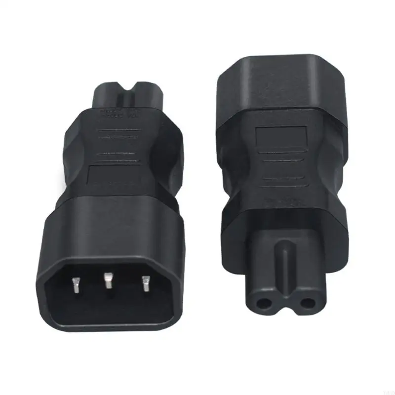 Y8AD IEC320 C14 to C7 Power Cord Adapter 3Pin to 2Hole Figure 8 Male to Female Converters Connectors for Consumer Electronics