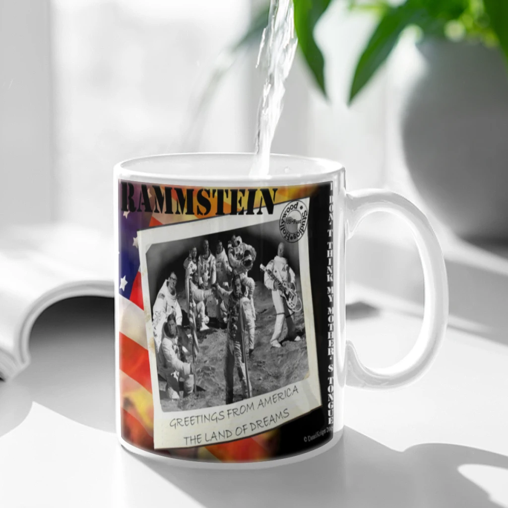 Rock band R-RAMMSTEIN Retro Coffee Mug 11oz Fun Ceramic Coffee Tea Cocoa Cup Handle Tea Drink Cup