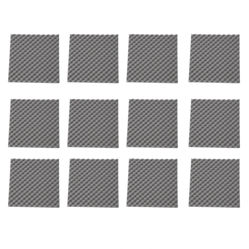 

12 Pack Egg Crate Soundproof Foam Panels 1.2Inch X 20Inch X 20Inch Acoustic Foam Fit For Home & Pro Studios Gray