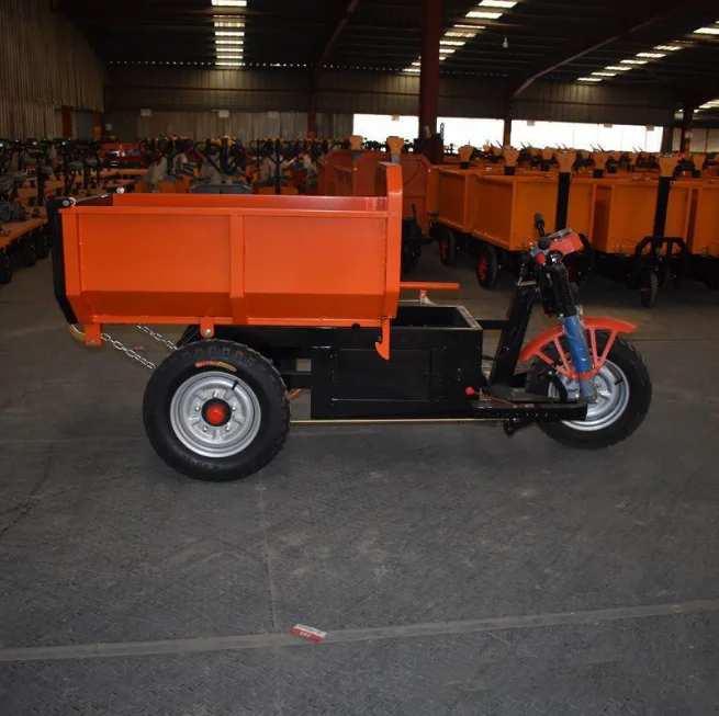 شاحنة قلابة كهربائية صغيرة ثلاثية العجلات 1000 كجم شاحنة قلابة كهربائية للتعدين