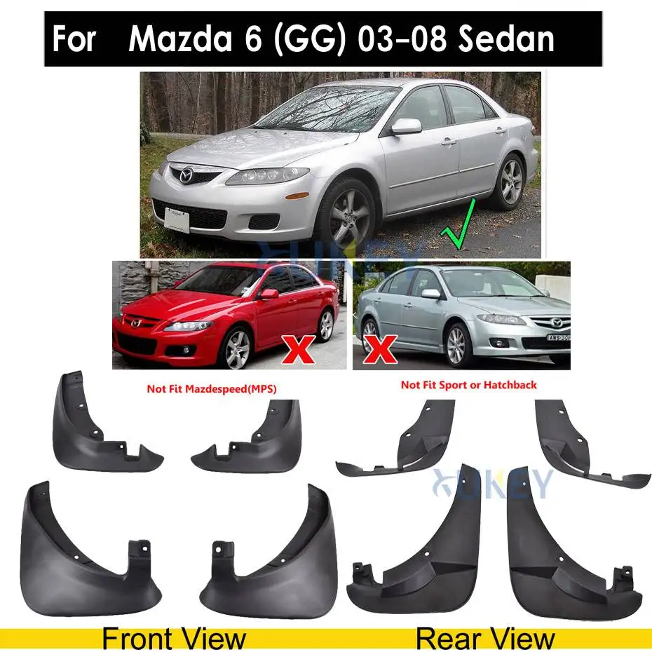 Car Fender Mud Flaps For Mazda 2 DE Mazda 3 BL BM BP Mazda 6 GG GH GJ 2019 2020 Mud Flap Cover Side Skirts Splash Guard Mudflaps