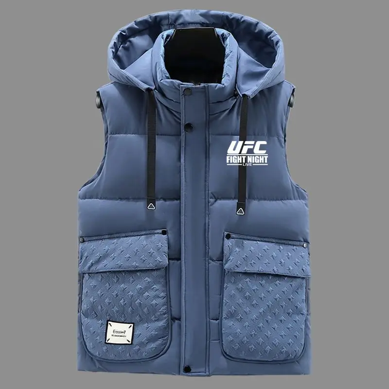 2026 New Fashion UFC MMA Boxing Martial Arts Hooded Detachable Padded Vest Jacket Unisex Men Women Training