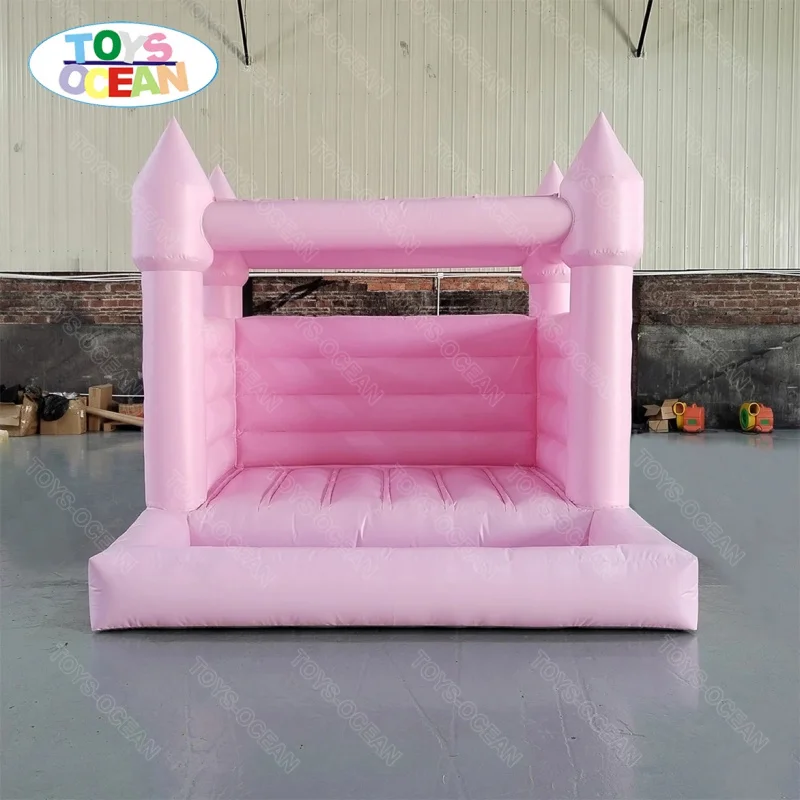 White PVC Inflatable Bouncer for Kids Toddler's Jumping Castle with Ball Pool Ball Pit Bounce House