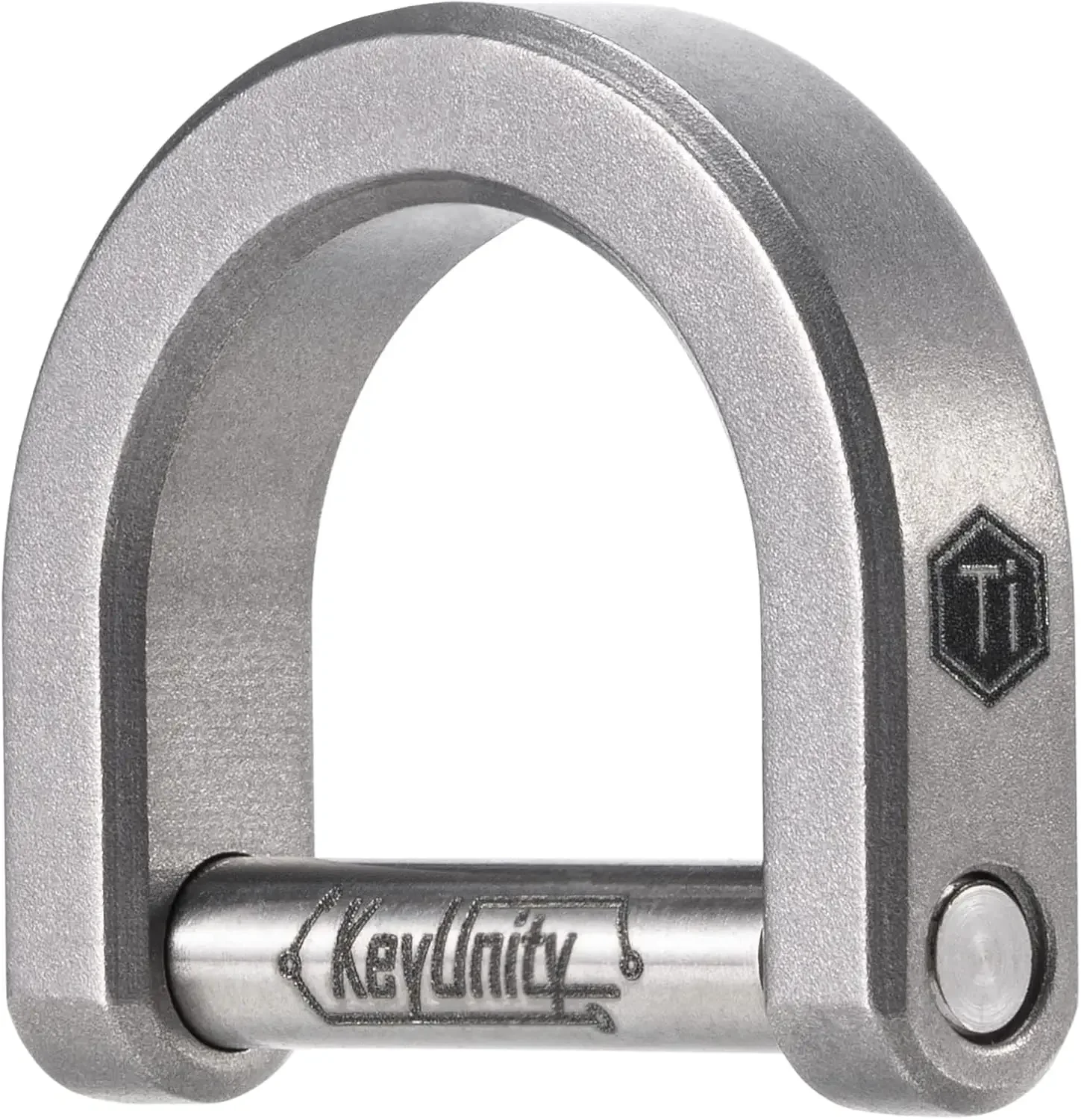 Image of KeyUnity KA17 Titan D-Ring Schlüsselanhänger, U-förmiger Schlüsselring Hufeisen-Verschluss für Auto-Schlüsselanhänger, DIY Leder-Schlüsselorganizer Schlüsselbund