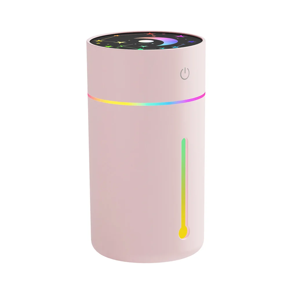 Portable Mini Humidifier USB 320ML with Continuous Mist Mode Silent Running and LED Night Light for Personal Use