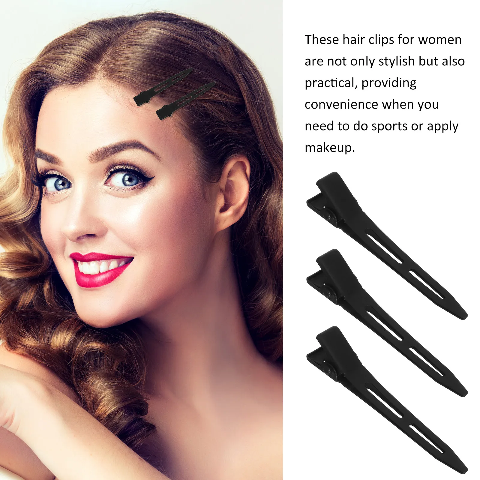 30Pcs Hair Clips No Bend No Crease Metal Alligator Hairpins for Women Makeup Sports Hairstyling Sectioning Lightweight Hair