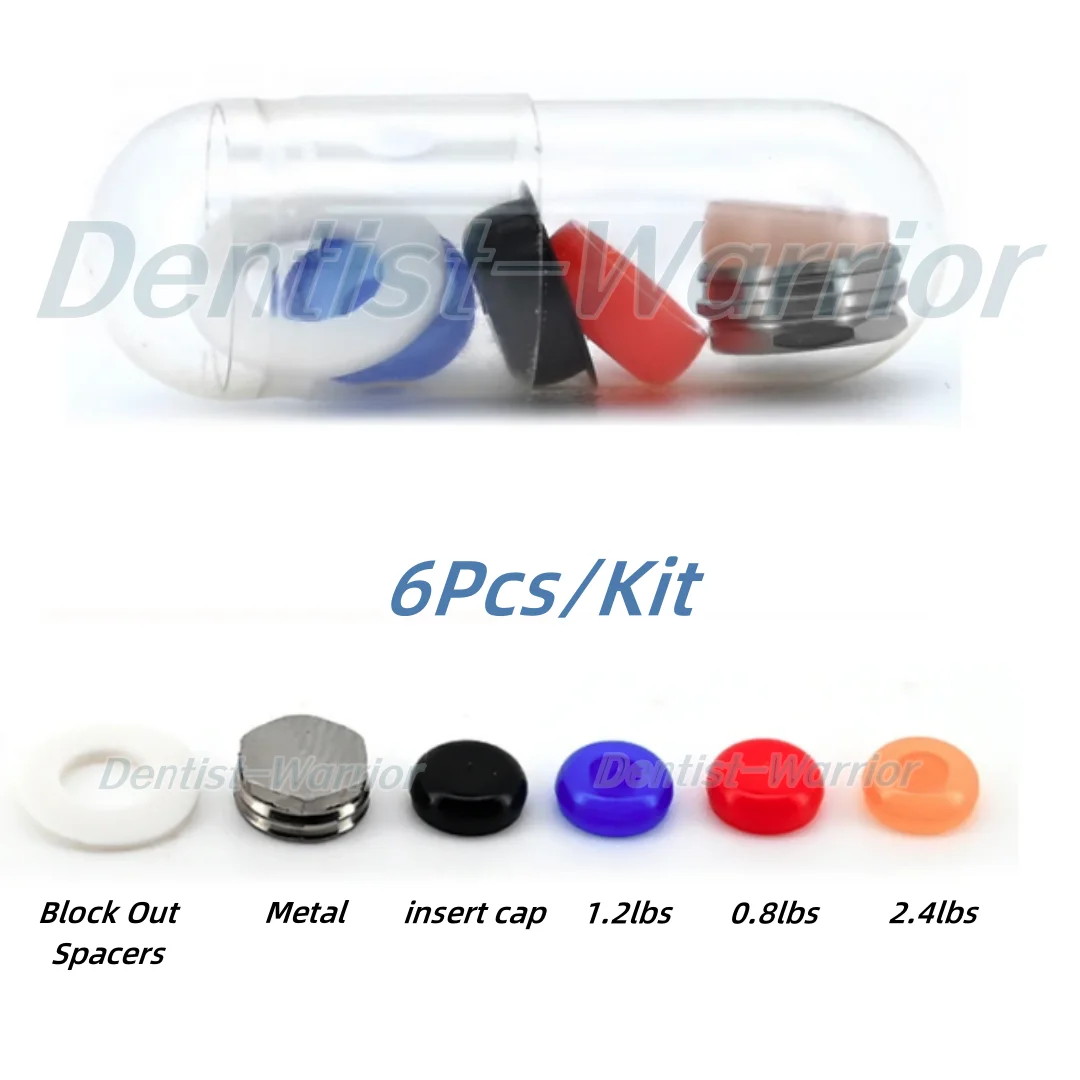 Dental Implant Retention Caps Removable Insertion Extraction Universal Locator Core Abutment Overdenture Attachment 6Pcs/Kit